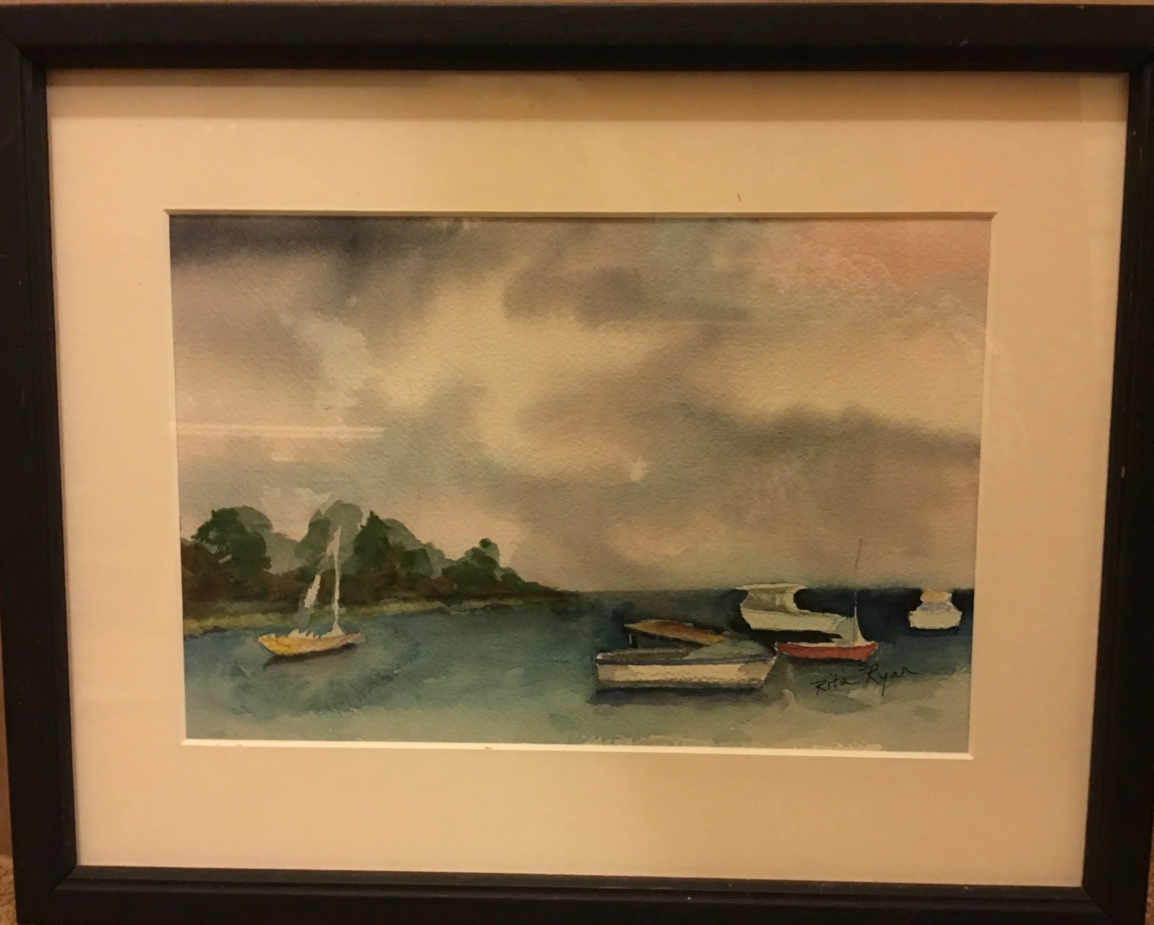 Boats on the Water, 7" x 11.5", $175
