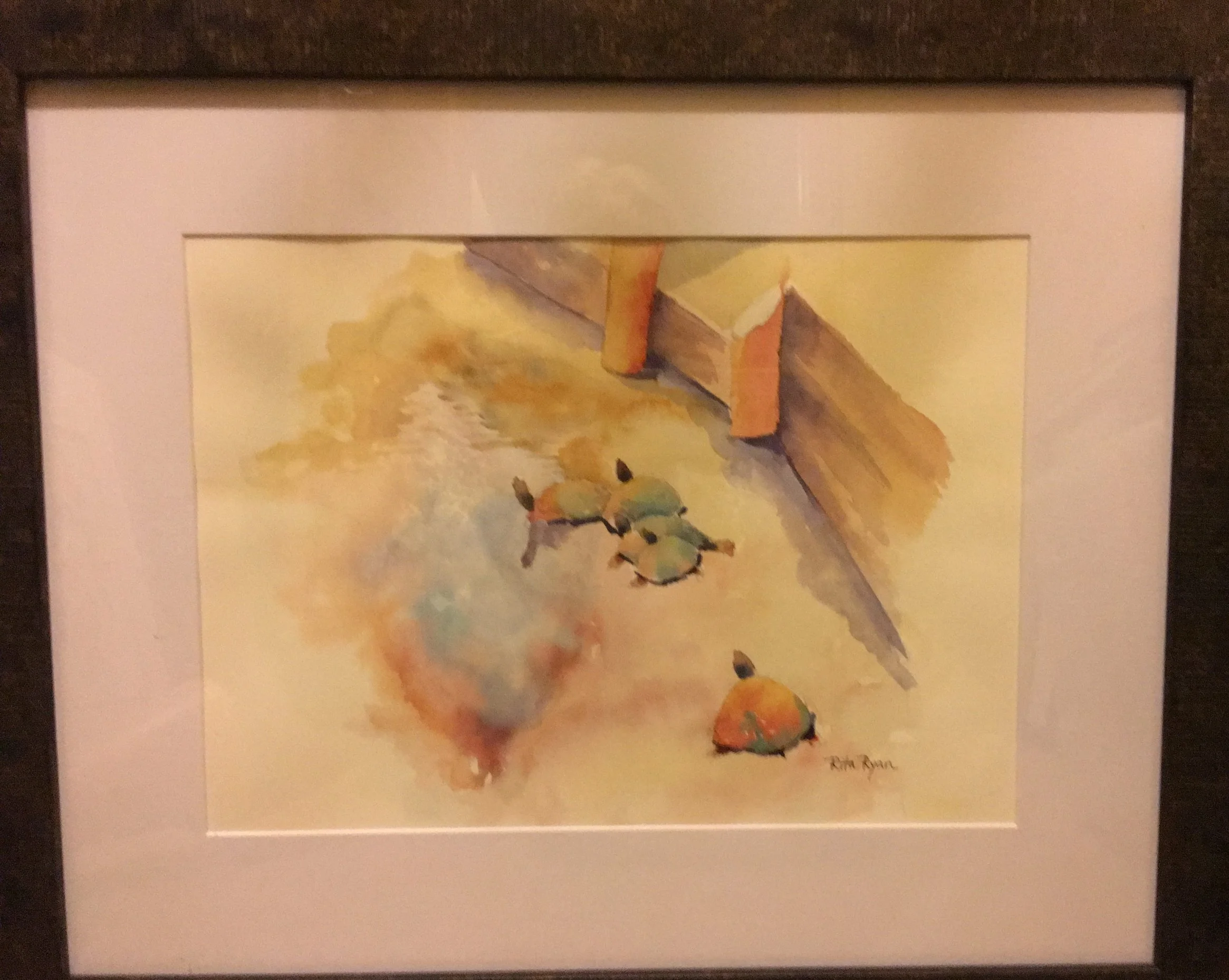 Turtles at Play,  11" x 13", $175