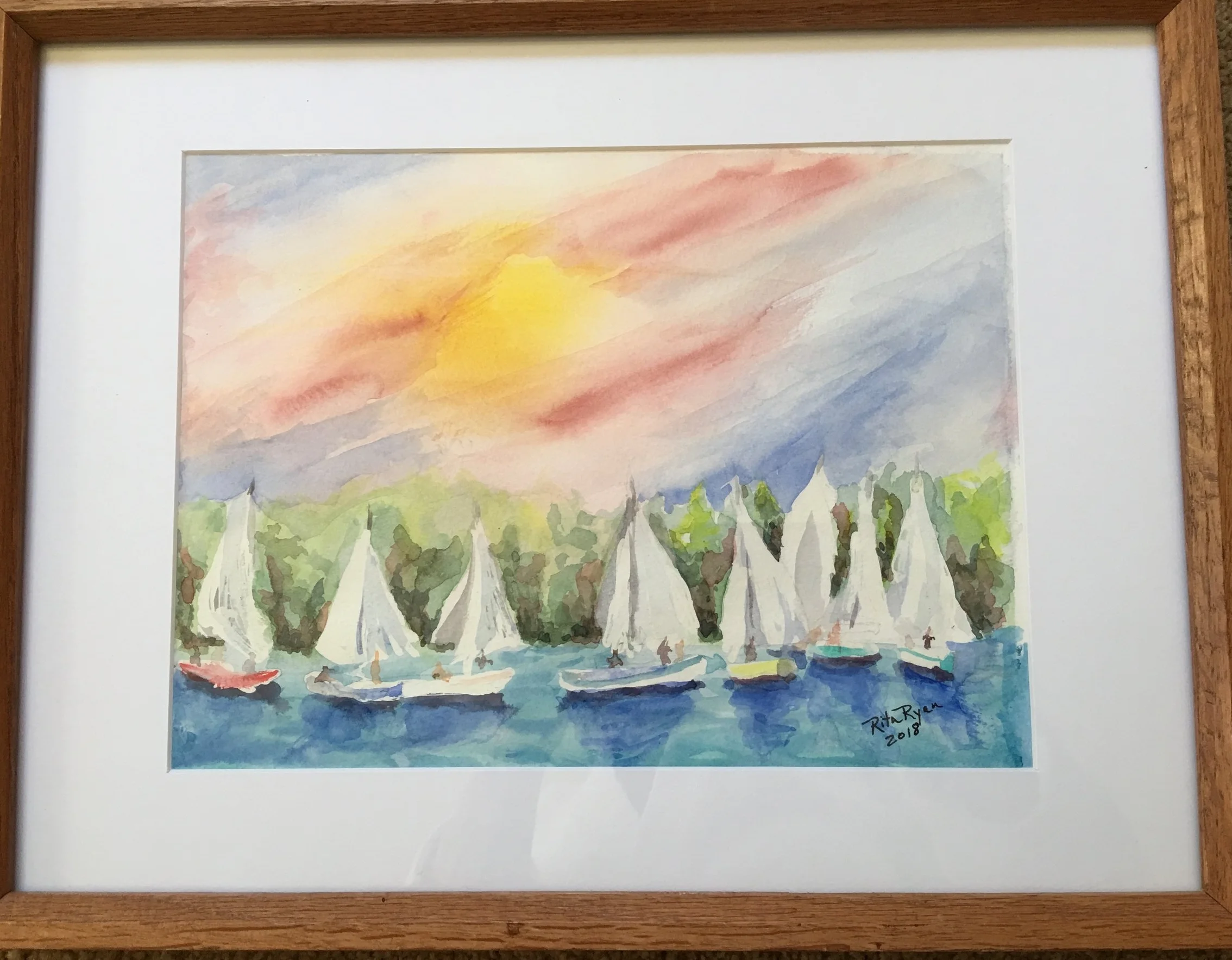 Regatta, 8.5" x 11.5", $225