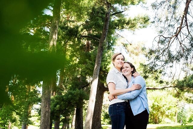 Excited to share this sneak peek from Abby and Sharon's engagement session by @rivetsandroses photographer @melnhesse as we kick off pride weekend!