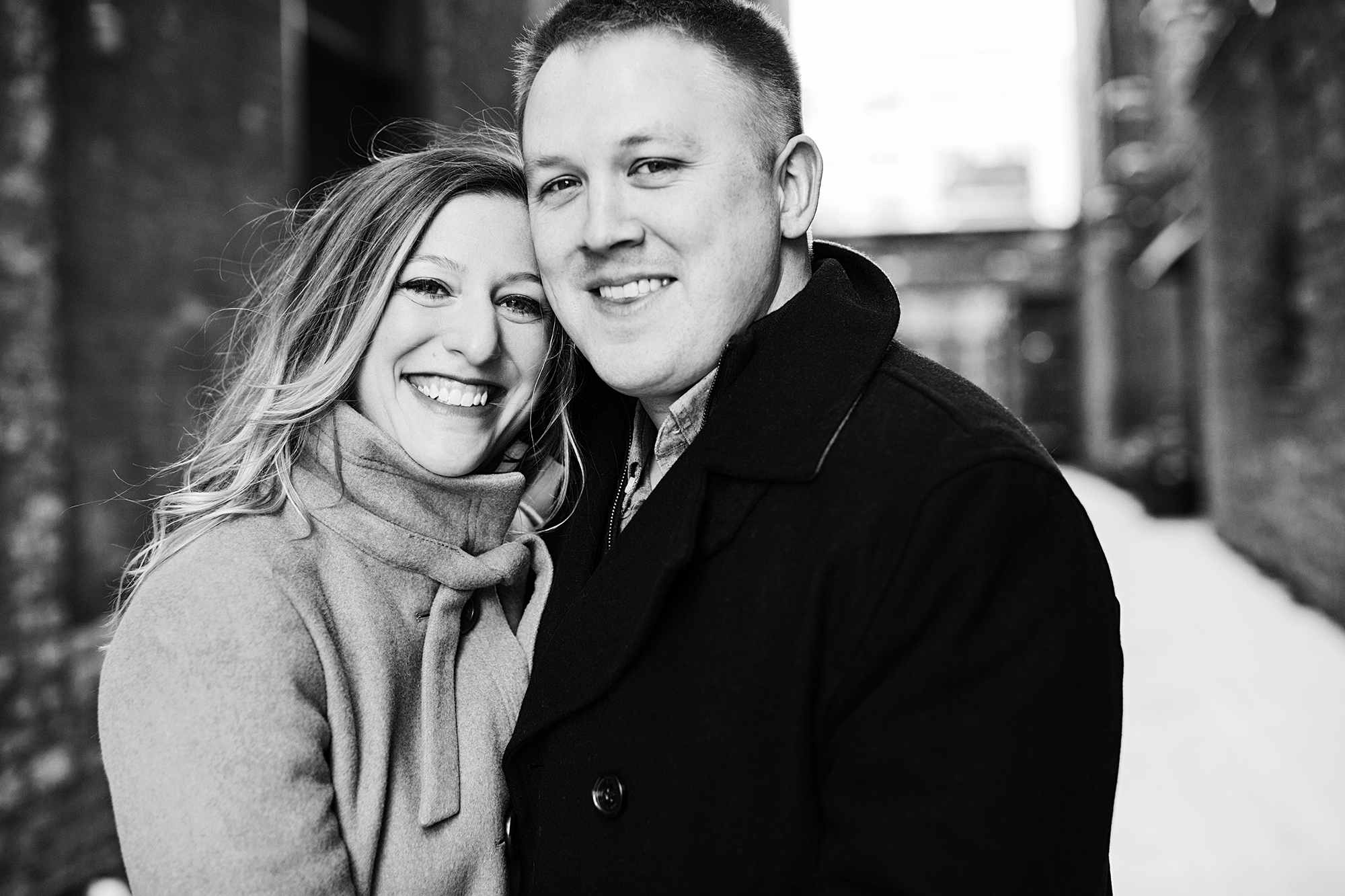 Winter Engagement Photos North Loop, Minneapolis | Photography by Photogen Inc. | Eliesa Johnson | Based in Minnesota