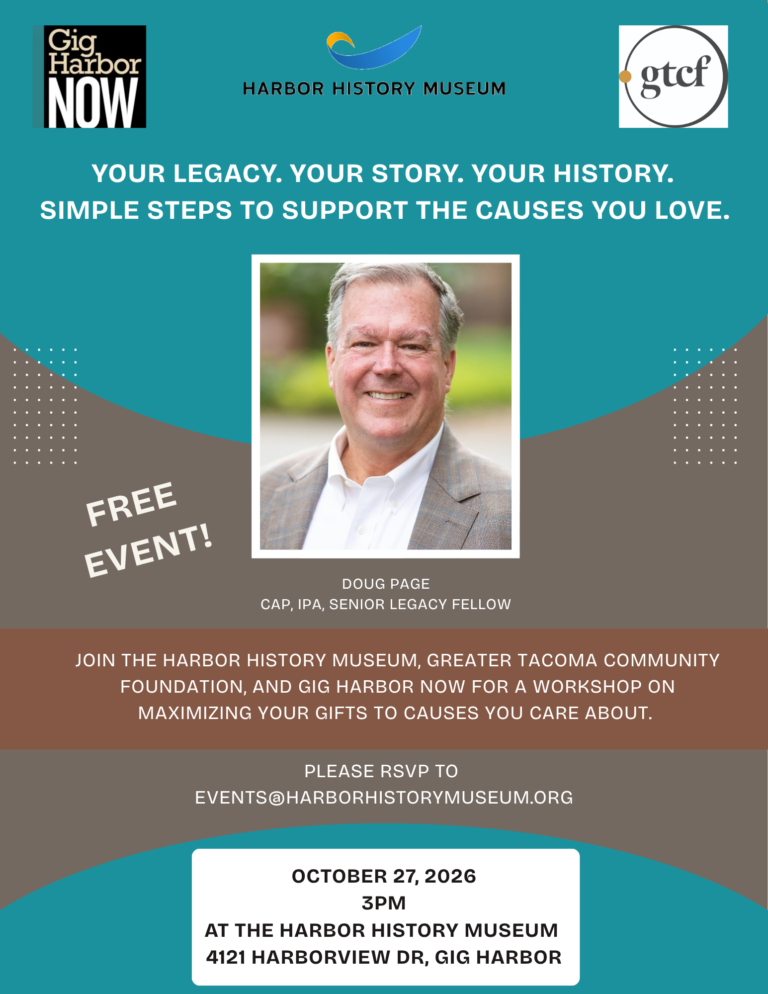 Your Legacy. Your Story. Your History. Simple Steps to Support the Causes You Love. 