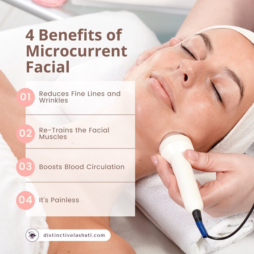 4 Benefits of Microcurrent Facial 

Reduces Fine Lines and Wrinkles 
Your skin's collagen content decreases by 1% every year. Microcurrent enhances your skin's adenosine triphosphate (ATP) production, which in turn, stimulates collagen and elastin sy