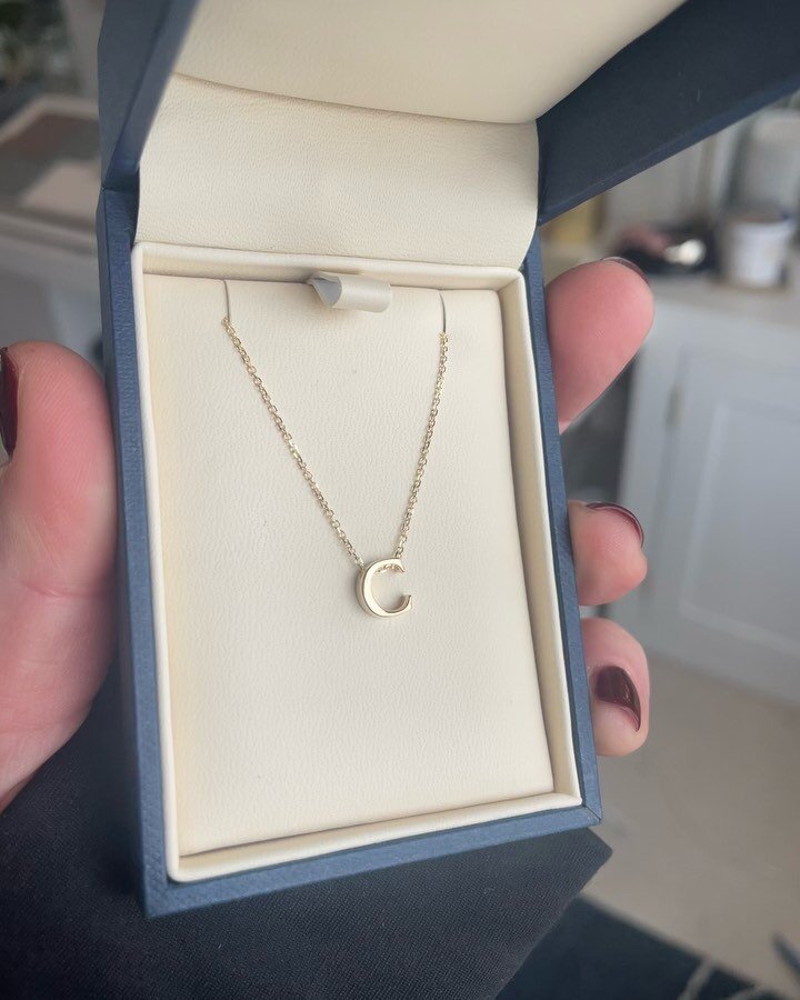 C is for cuuuuute!  Another initial pendant off into the wild.  There is no stopping these!  So wearable, layerable (is that even a word?!) and super sweet.  Personalised jewels are flying out the door at the min.  Mummy&rsquo;s honouring their mini 