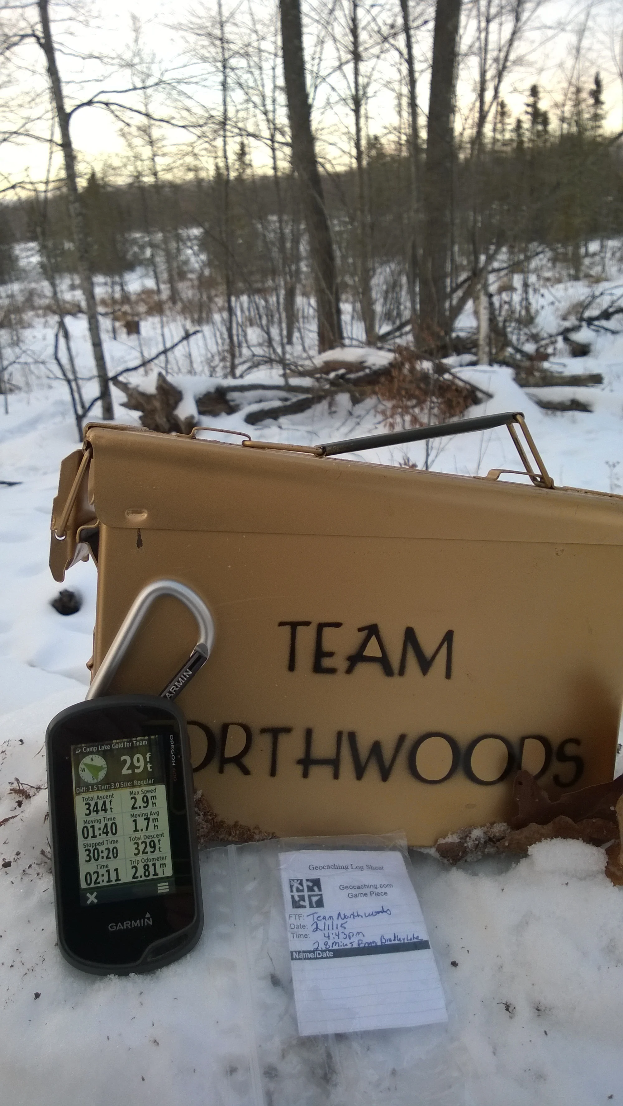 The Geocache That Almost Killed Me! Camp Lake Gold for Team Northwoods