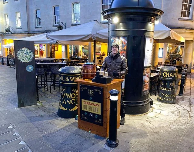 Vino Vino’s pop up mulled wine stand is now fully operational ! Pop by for a glass π· βοΈ π₯ @batheats