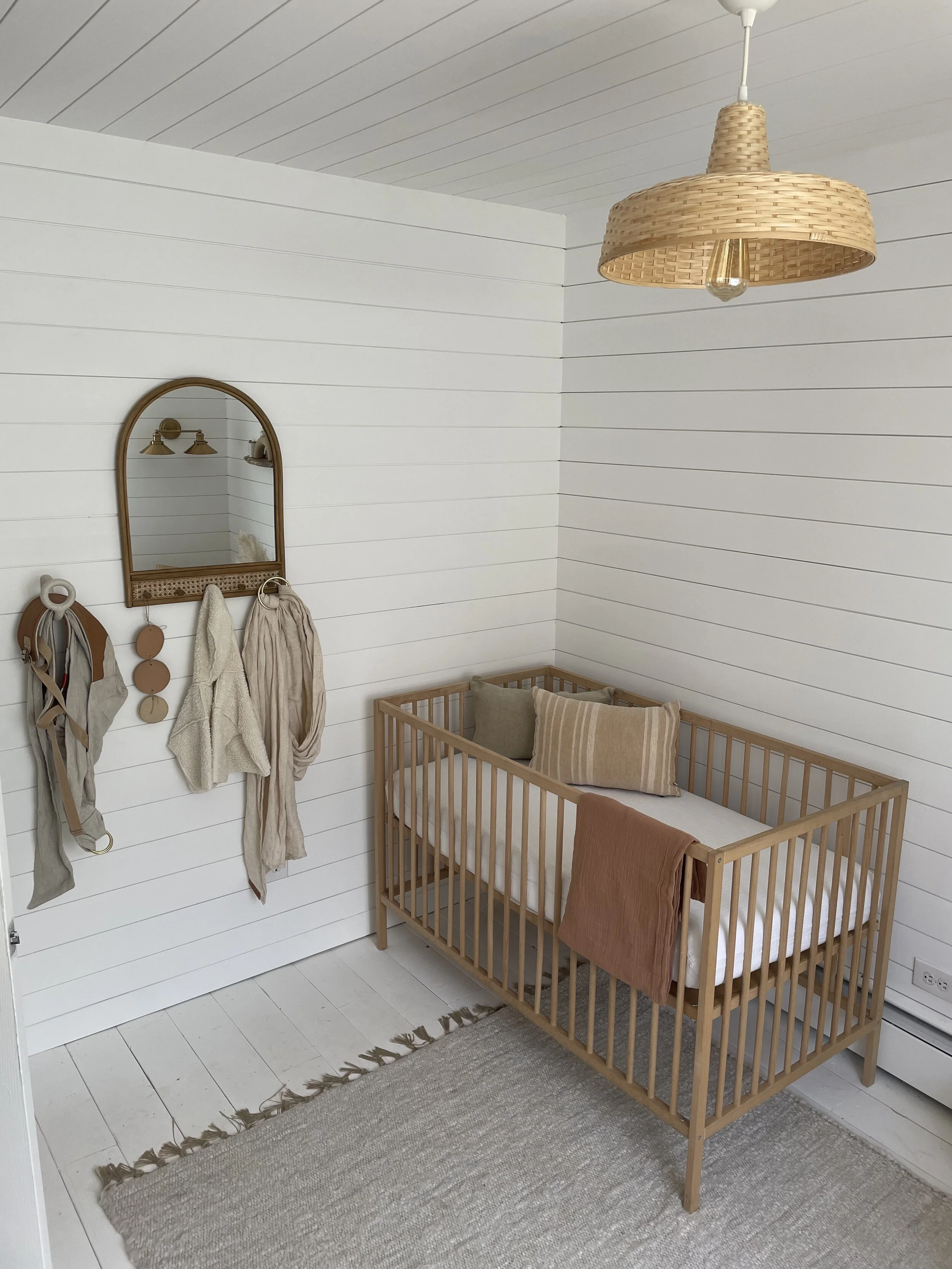 neutral, minimal nursery tour