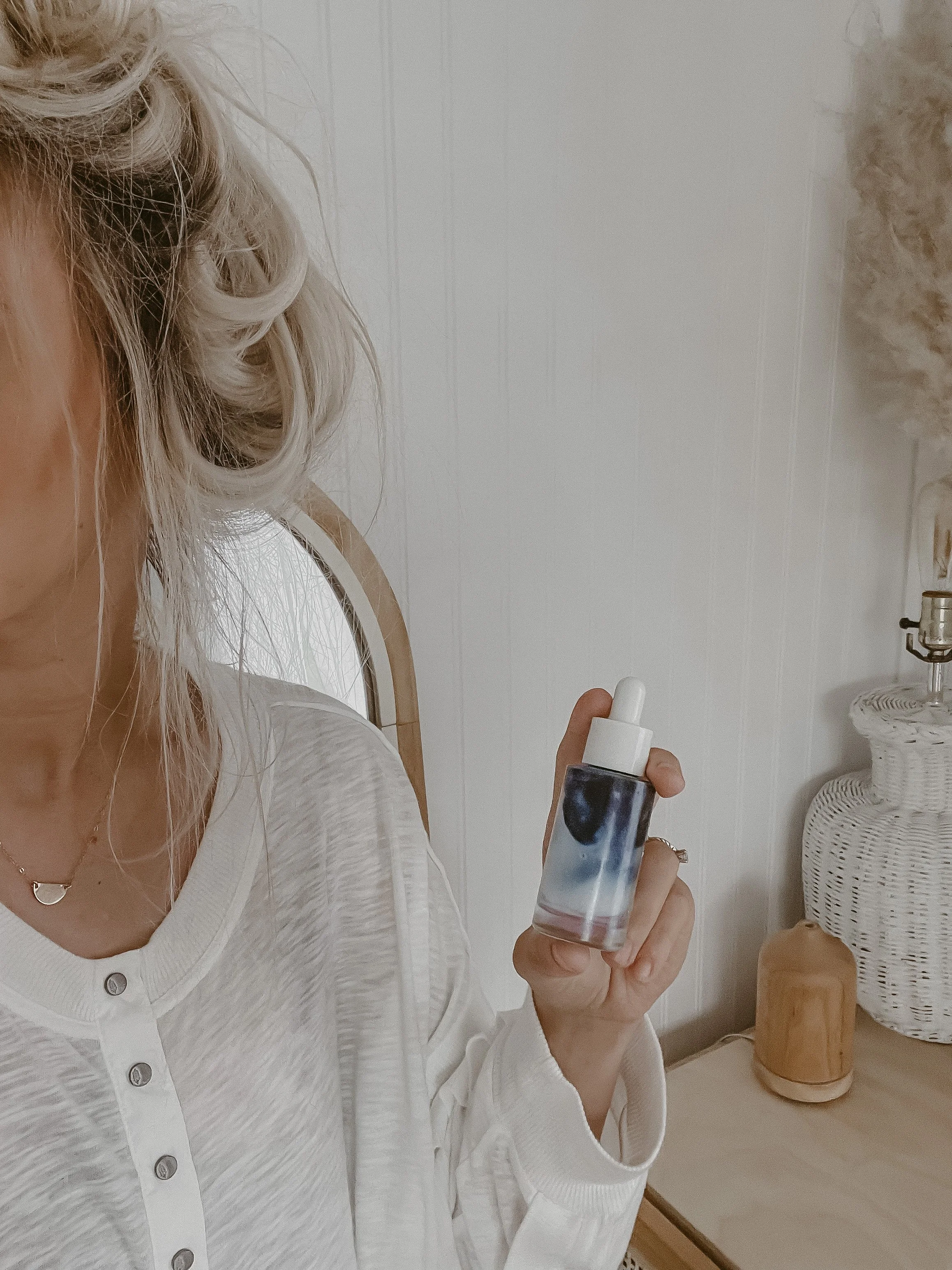 DIY blue tansy cloud serum