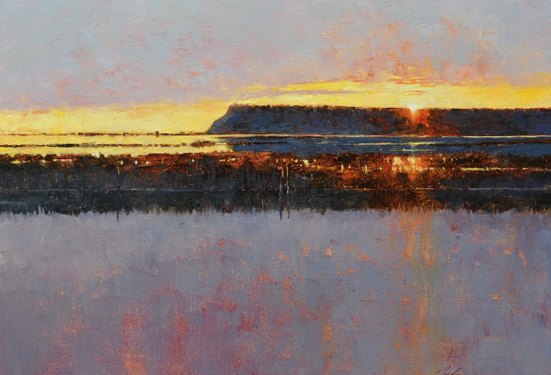 Deer Lagoon Sunset , oil, 18 x 24