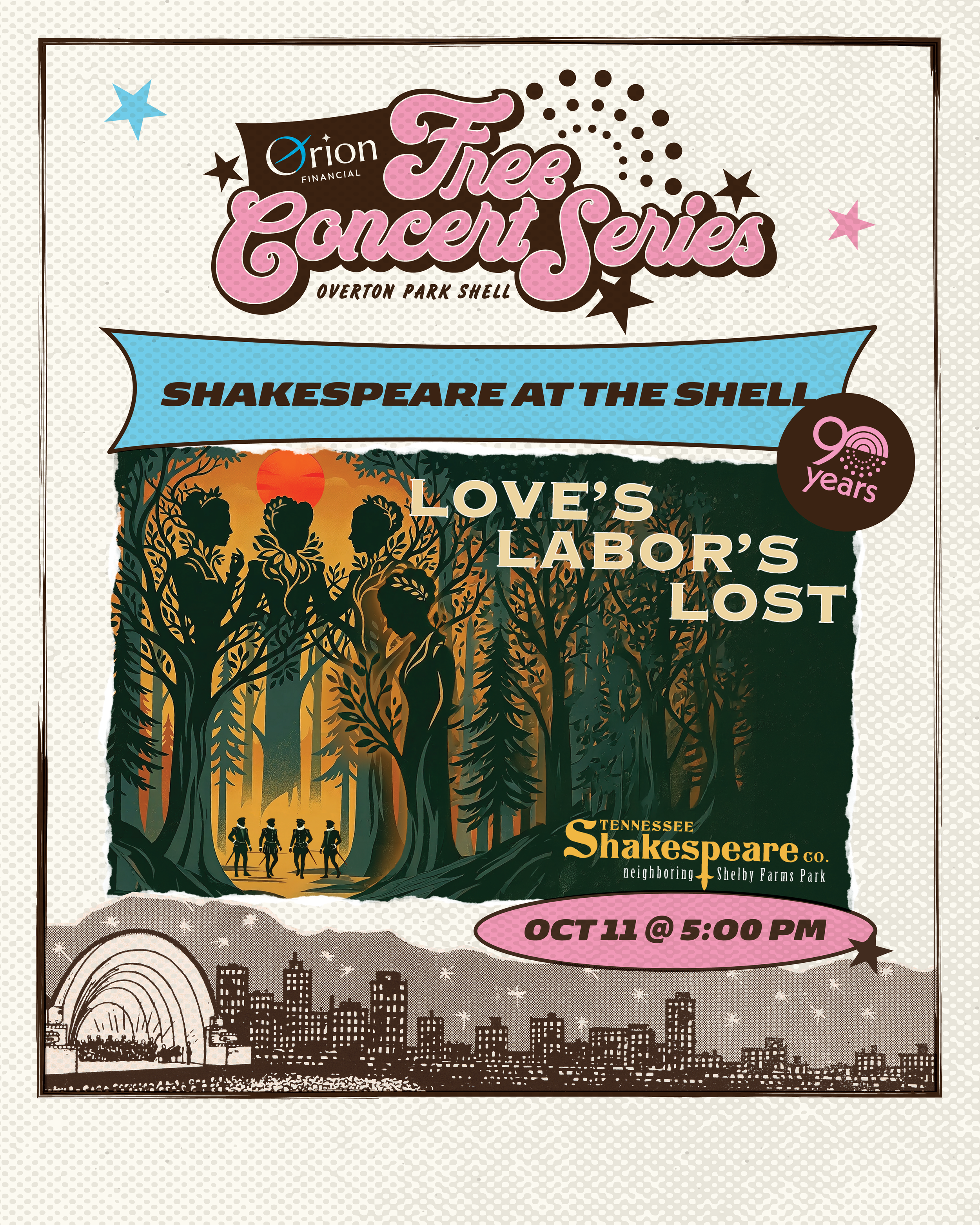 Orion Financial Free Concert Series: Shakespeare at the Shell Presents Love’S Labor’s Lost