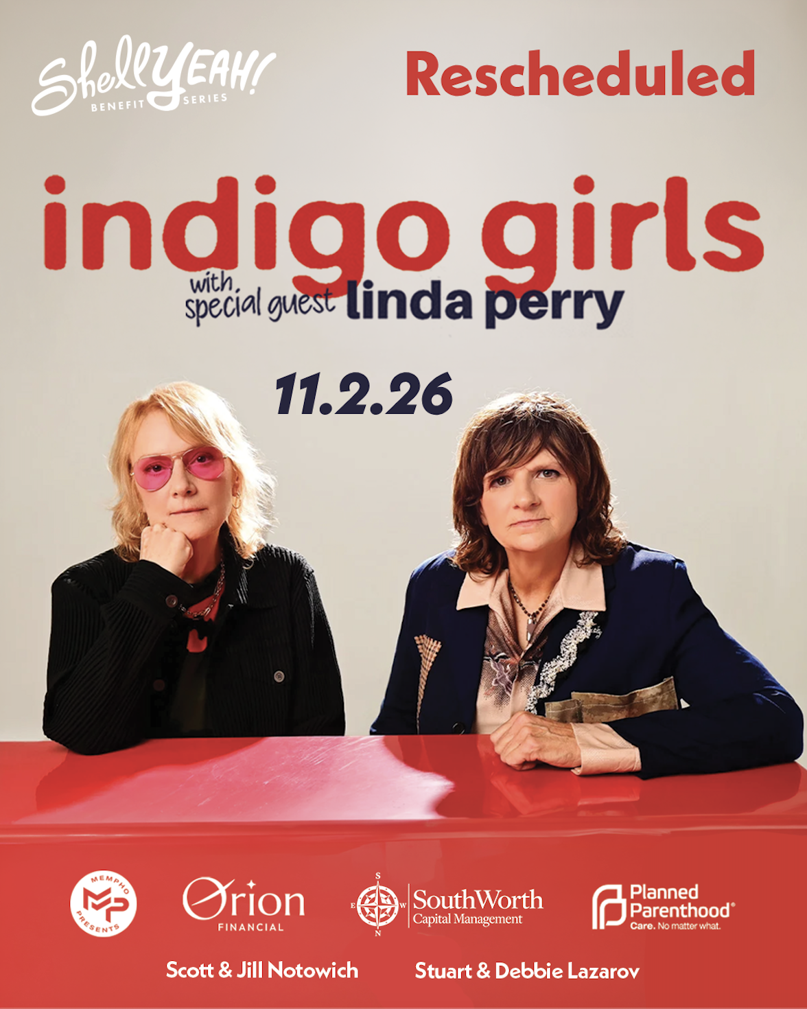 RESCHEDULED: Shell Yeah! Presents Indigo Girls with Linda Perry