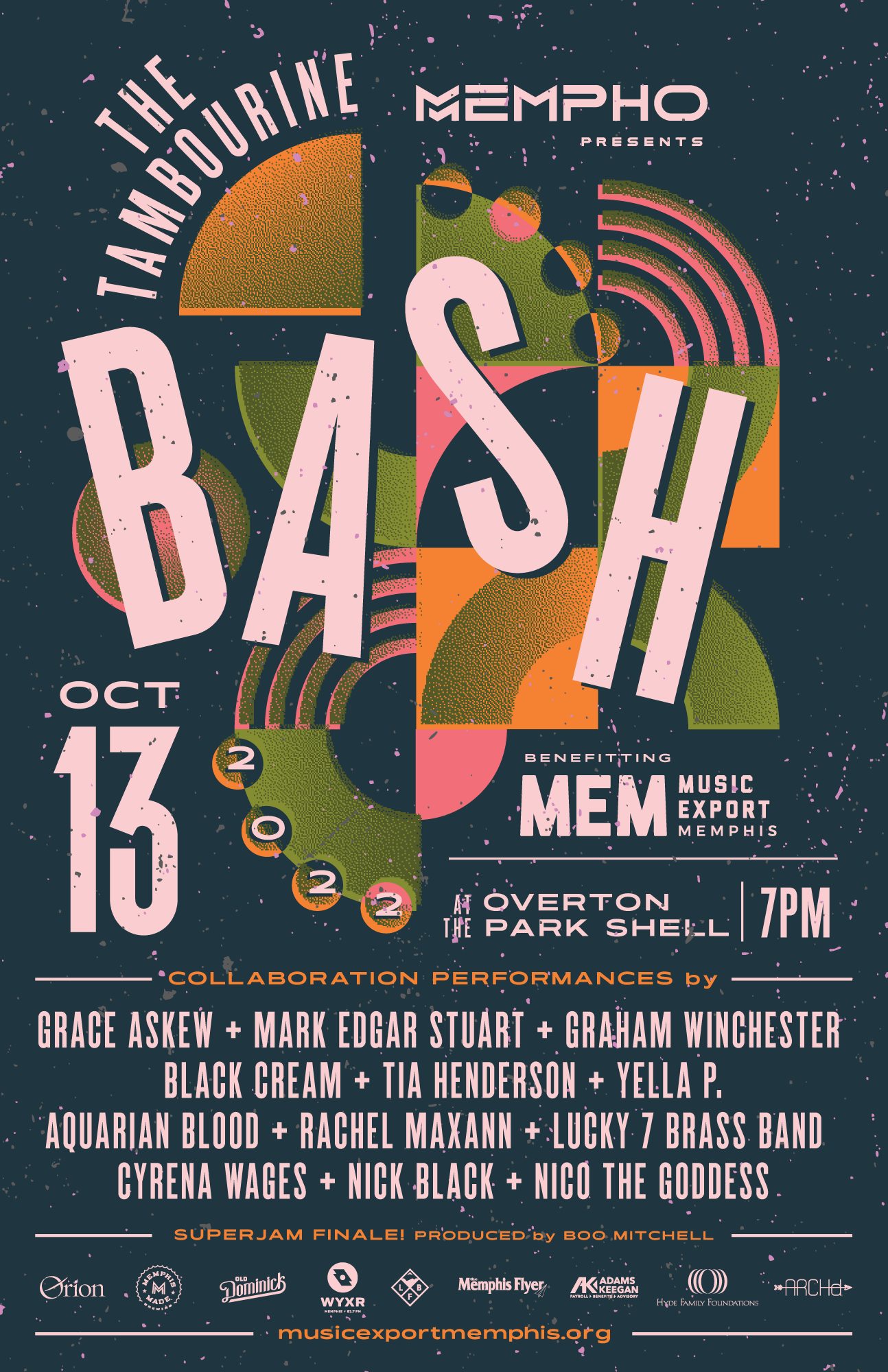 Tambourine Bash in partnership with Music Export Memphis — Overton Park