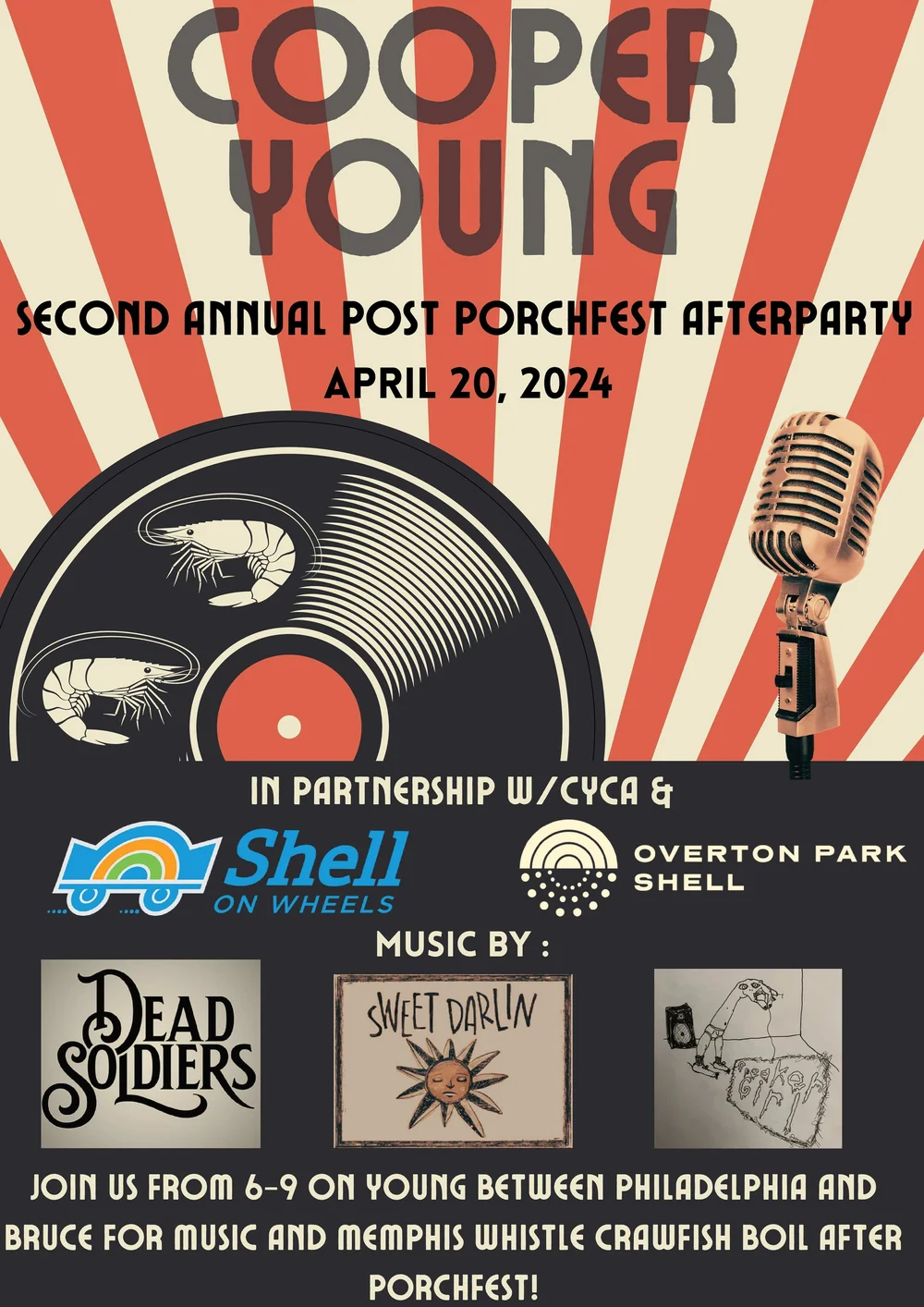 Cooper Young Porchfest Afterparty ft. Shell on Wheels — Overton Park Shell