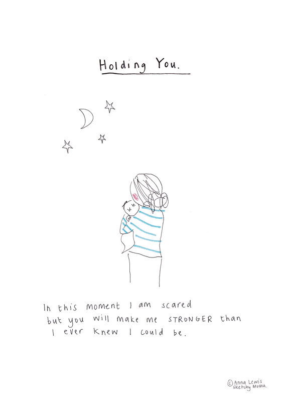 7. ANNA LEWIS ART (SKETCHY MUMA): Holding You Print, £15. If you haven't heard of her, you must check out the sweet soulful illustrations from talented illustrator and mama Anna Lewis. Her sketches are being compiled into a book for her daughter - should she become a mother one day. These would make beautiful gifts for new parents!