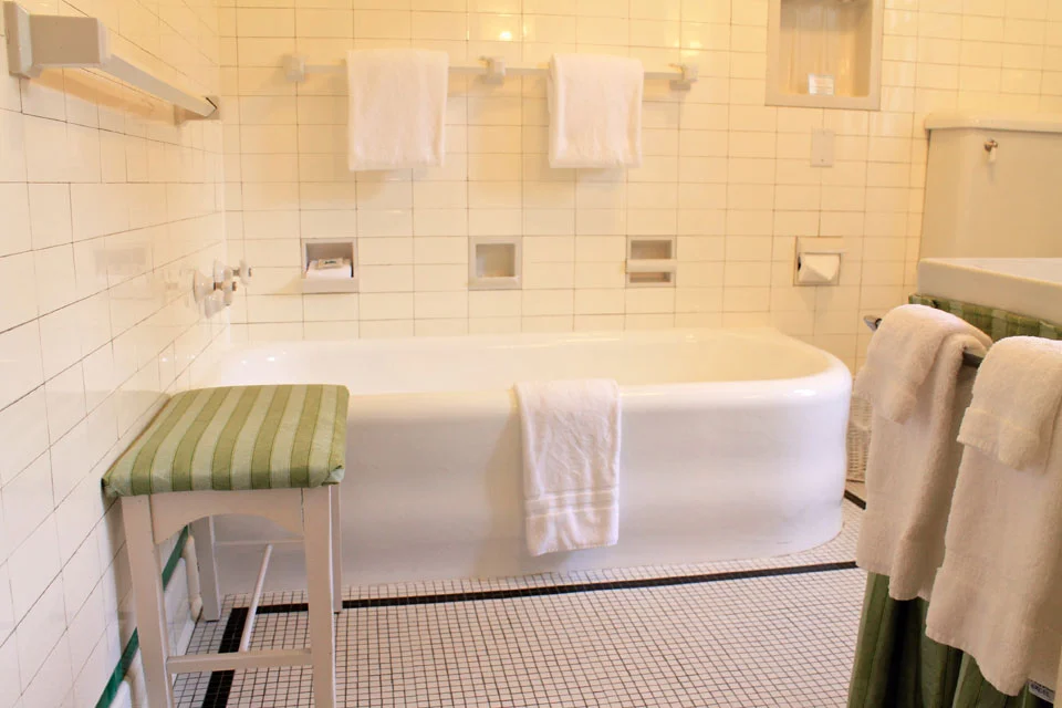 Nantucket Room’s Antique tile floor at Willard St Inn in Burlington, VT