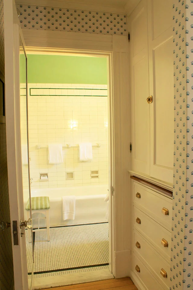 Built-in cabinets, turn-of-the-centry charm in Room 5 at willard Street Inn in vermont
