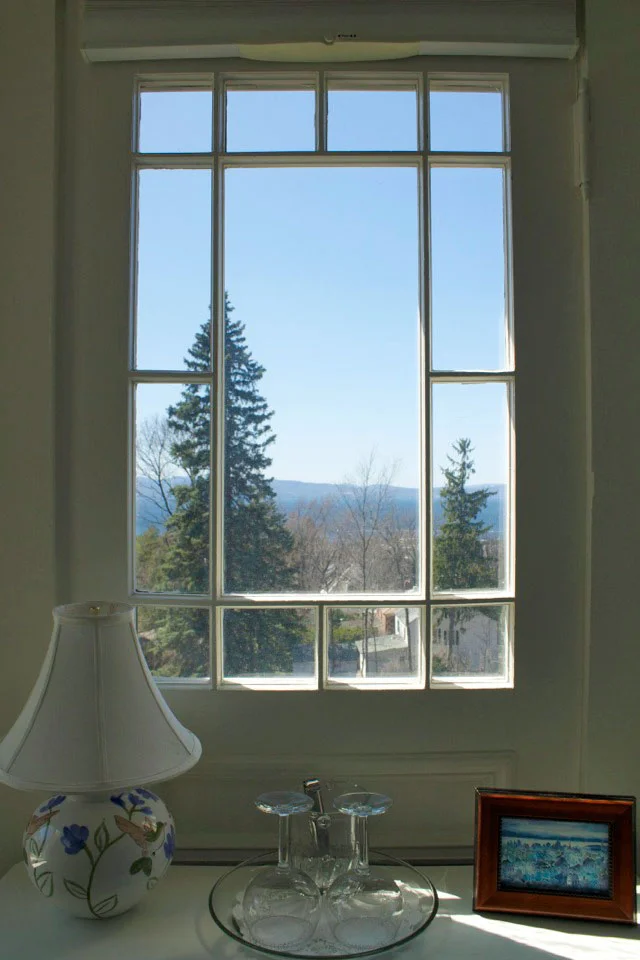 View of Lake Champlain from the Tower Room at the WIllard Street Inn in Burlington, VT