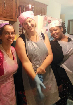 With fellow doulas Ashley Grosh and Samantha Adjekum