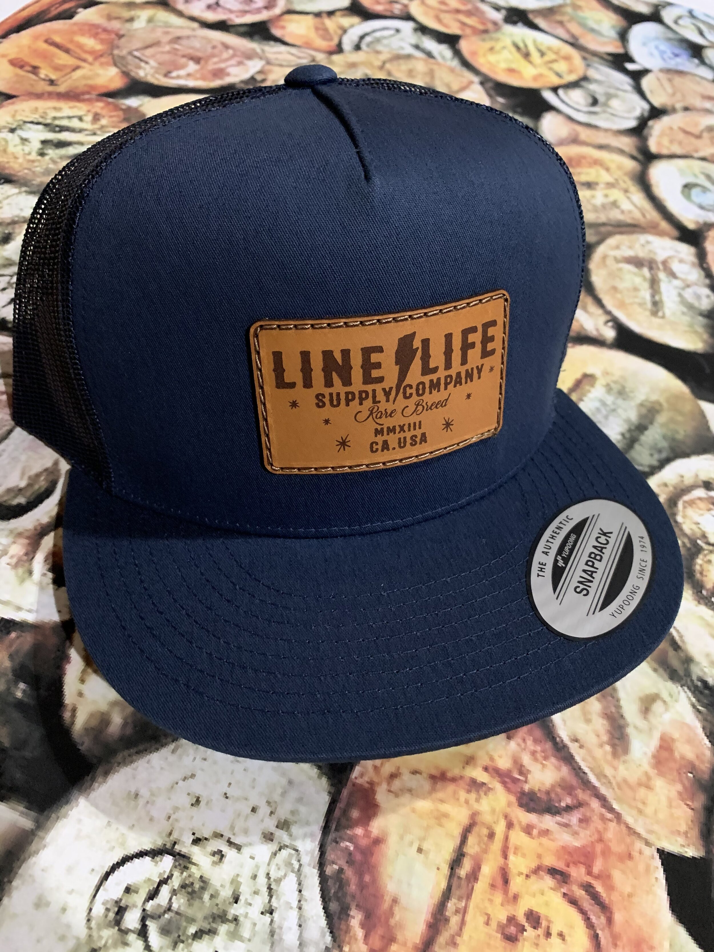 LINE LIFE CREST- Leather Patch Hats — LINE LIFE SUPPLY CO.