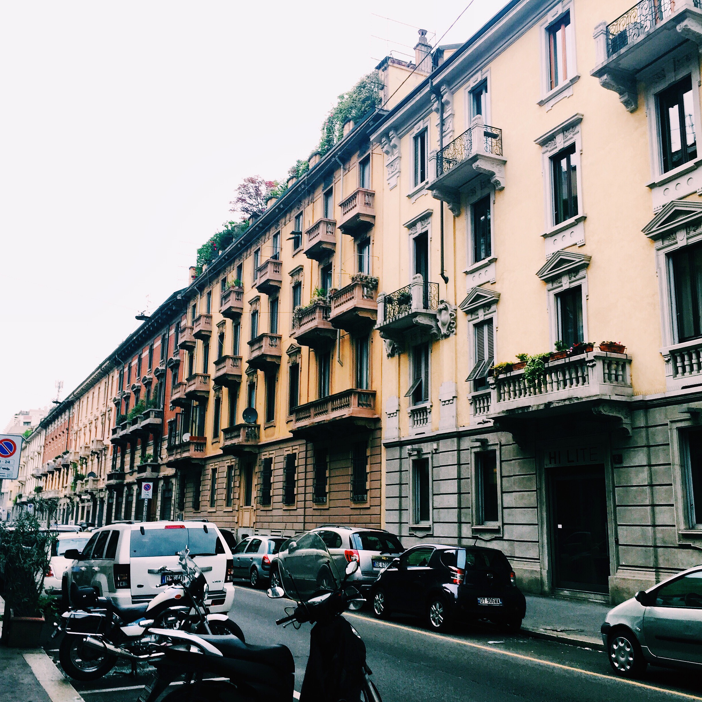 The street I walk down on my way to school.