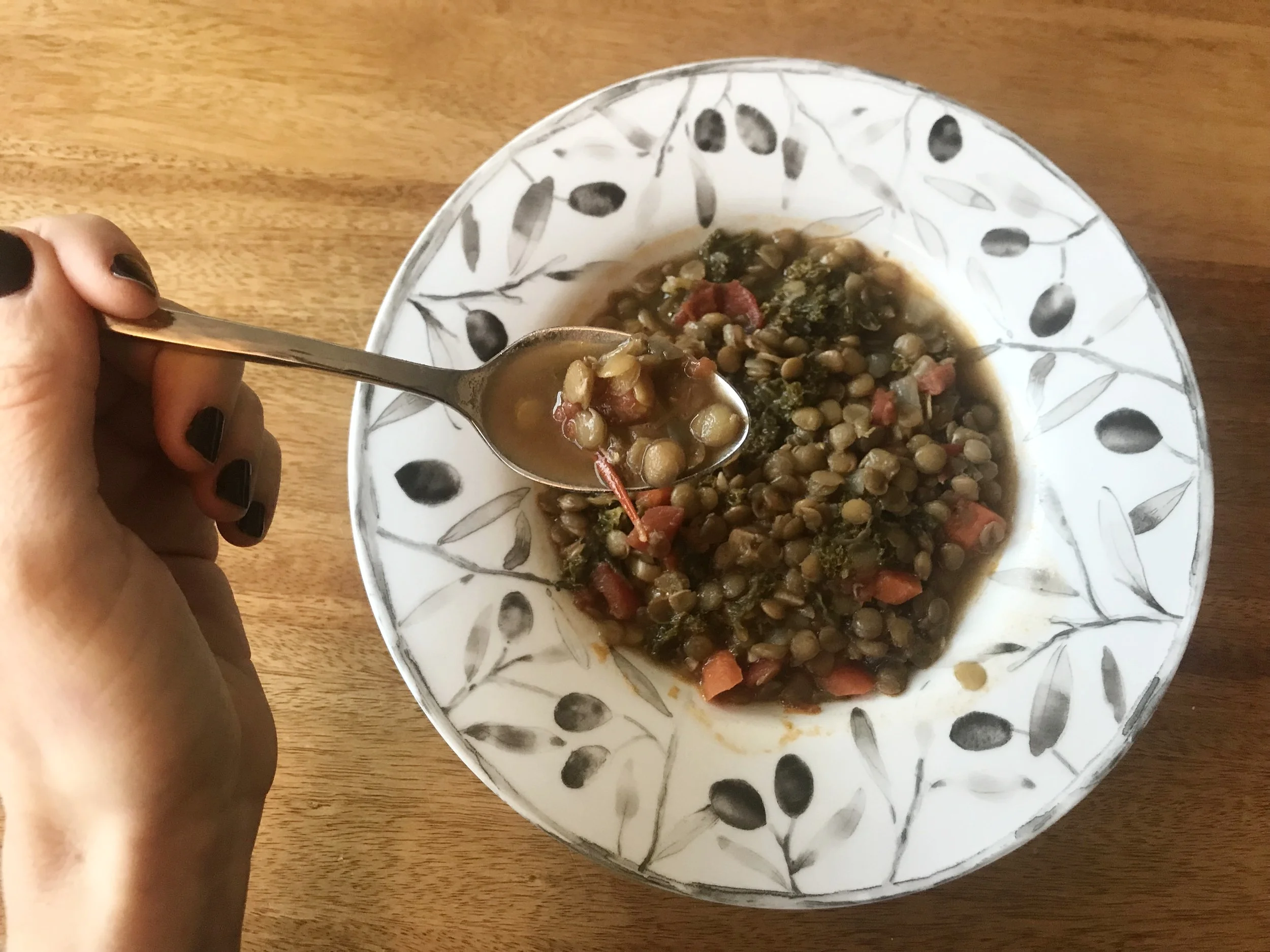 kale and lentil soup c/o my husband :)