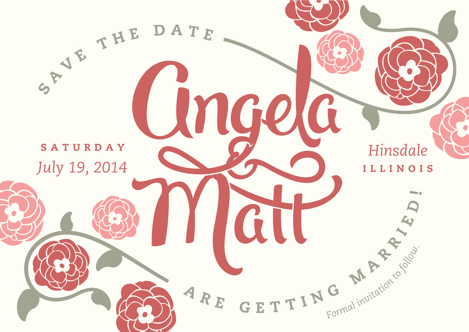 Custom Lettered & Illustrated Save the Date