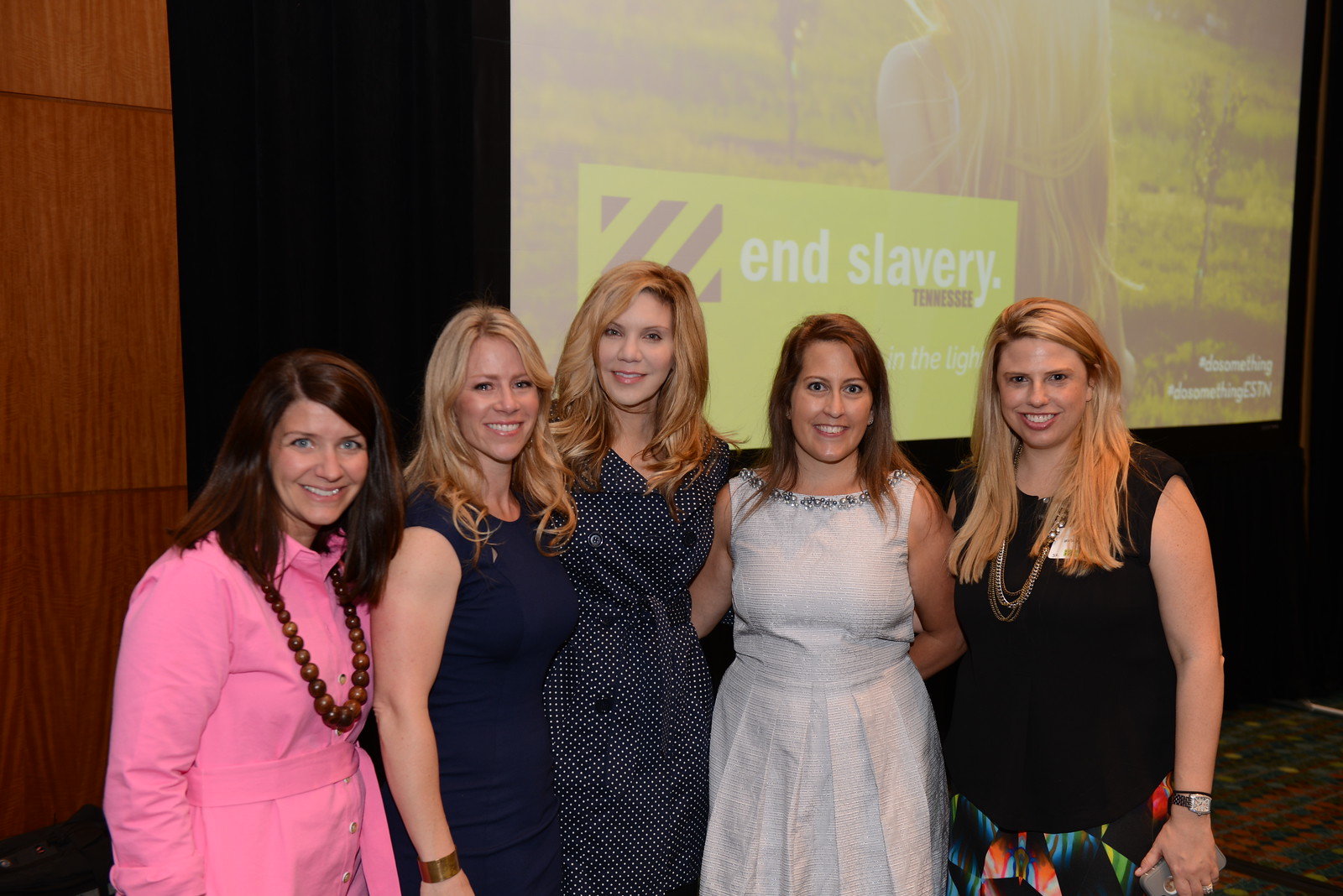 Alison Kruass with Luncheon Event Committee. Pictured from left to right: Callen Martin, Brandi Binkley, Alison Krauss, Christy Pennington, Whitney Akin