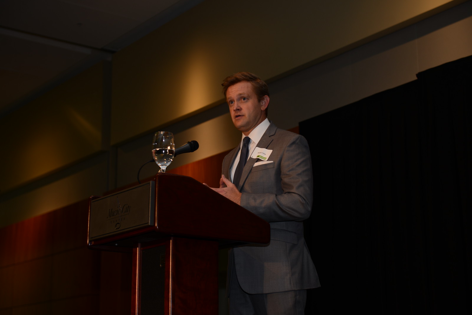 Event emcee, Jeremy Finley