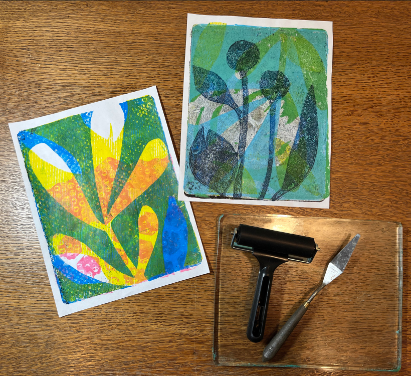 Gel Plate Prints - Masks & Layers