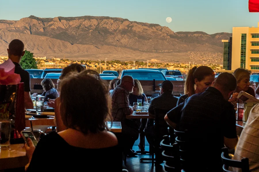 The patio is open at M’tucci’s Moderno, perfect for Happy Hour, Sunsets and Moonrise.