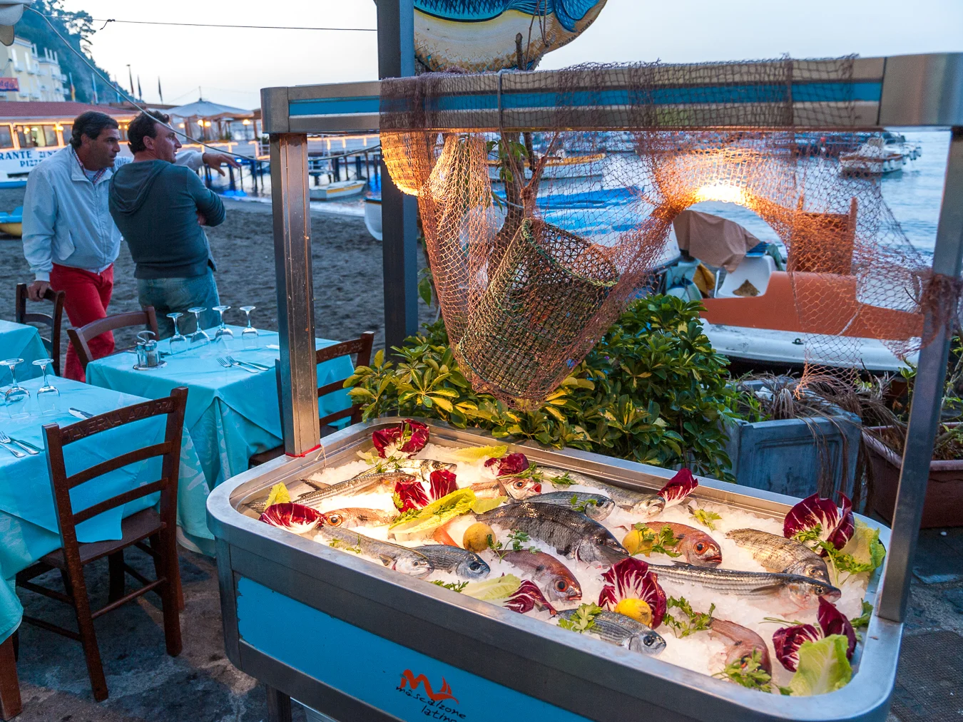 Display at a restaurant in Sorrento