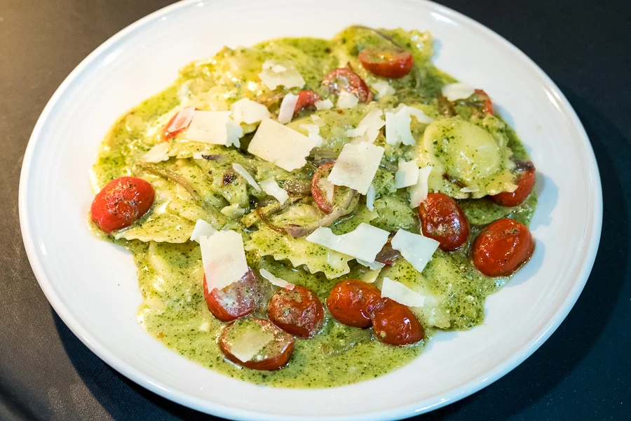 Pesto Ravioli - only at M’tucci’s Moderno