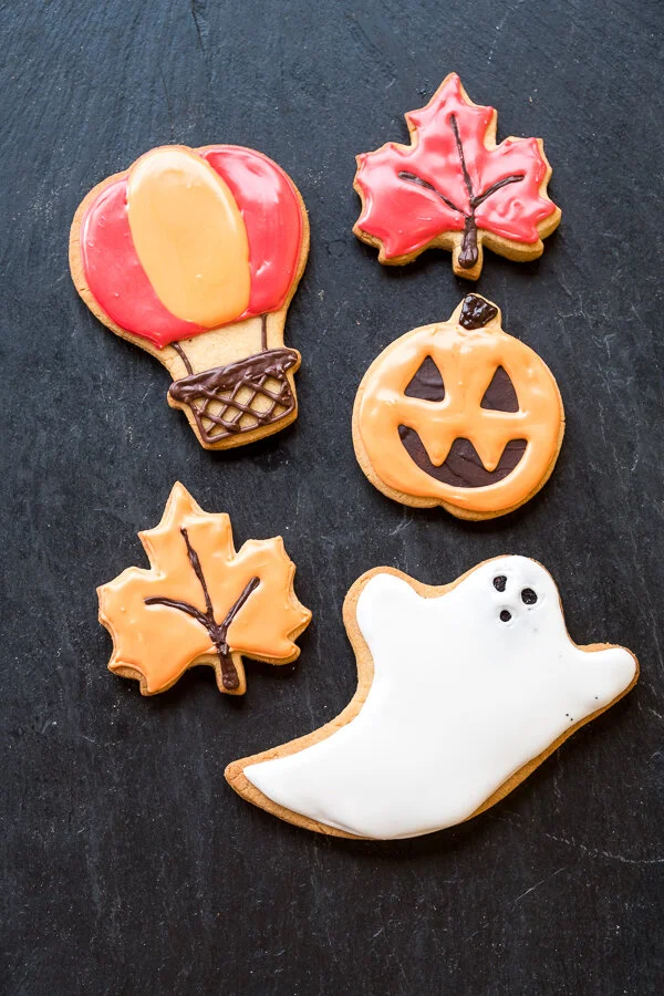 Fall, balloon, and halloween cookies coming in October.