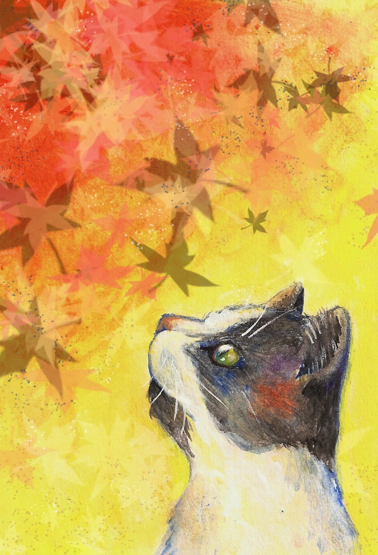 'Fall Feline' print