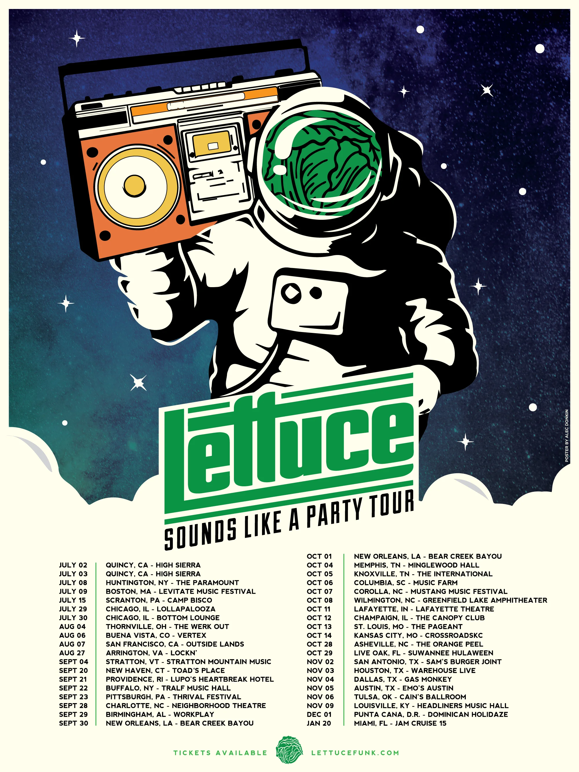 Lettuce Sounds Like a Party Tour Poster