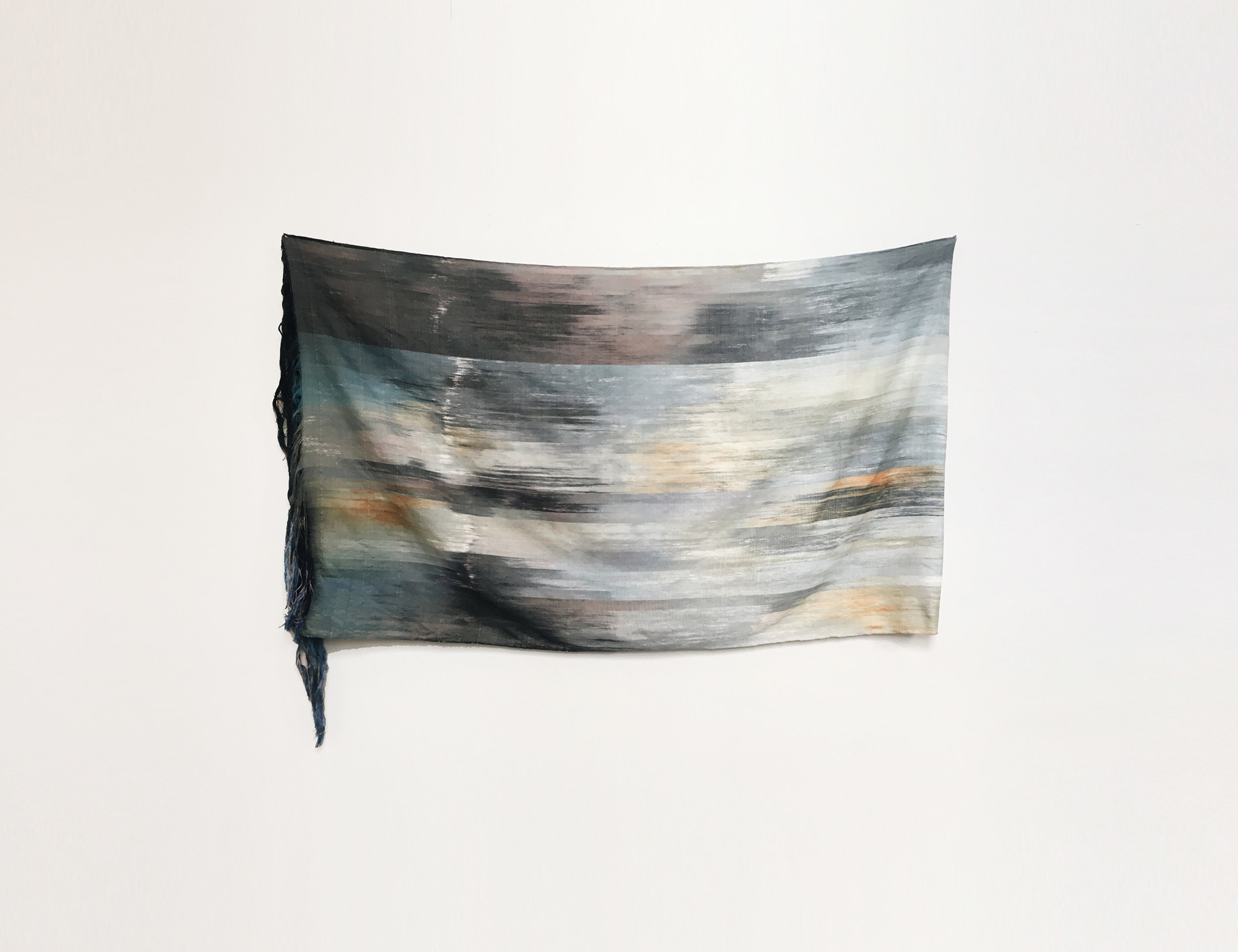IMG_1374 , 2017 Woven hand dyed & Ikat cotton warp 40” x 74” Alexander Sebastianus H Archived at the Kin|taka Collection