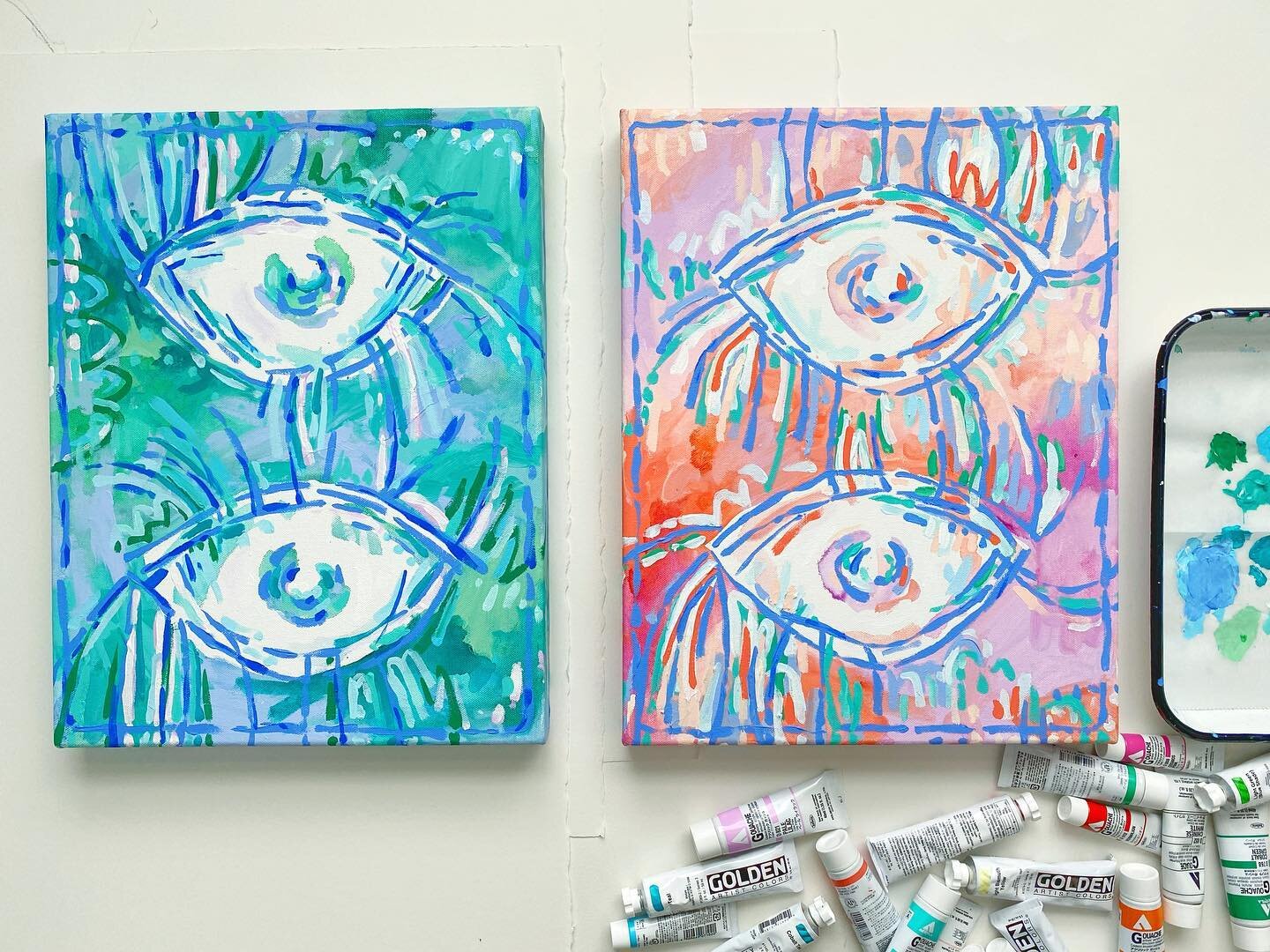Clear Eyes (L) and Delighting Eyes (R), a part of the newly released Open Eyes Collection, are available now! These two are some of my very favorites from the collection. My favorite pupils in the whole bunch 🤪

.

.

.

.

#edenwflora #openeyes #om