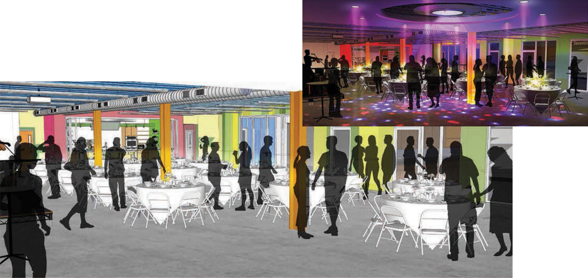 THE GREAT HALL: Multi-purpose space for performances, traveling exhibits, receptions, conferences, and educational community events—a unique setting day or night!