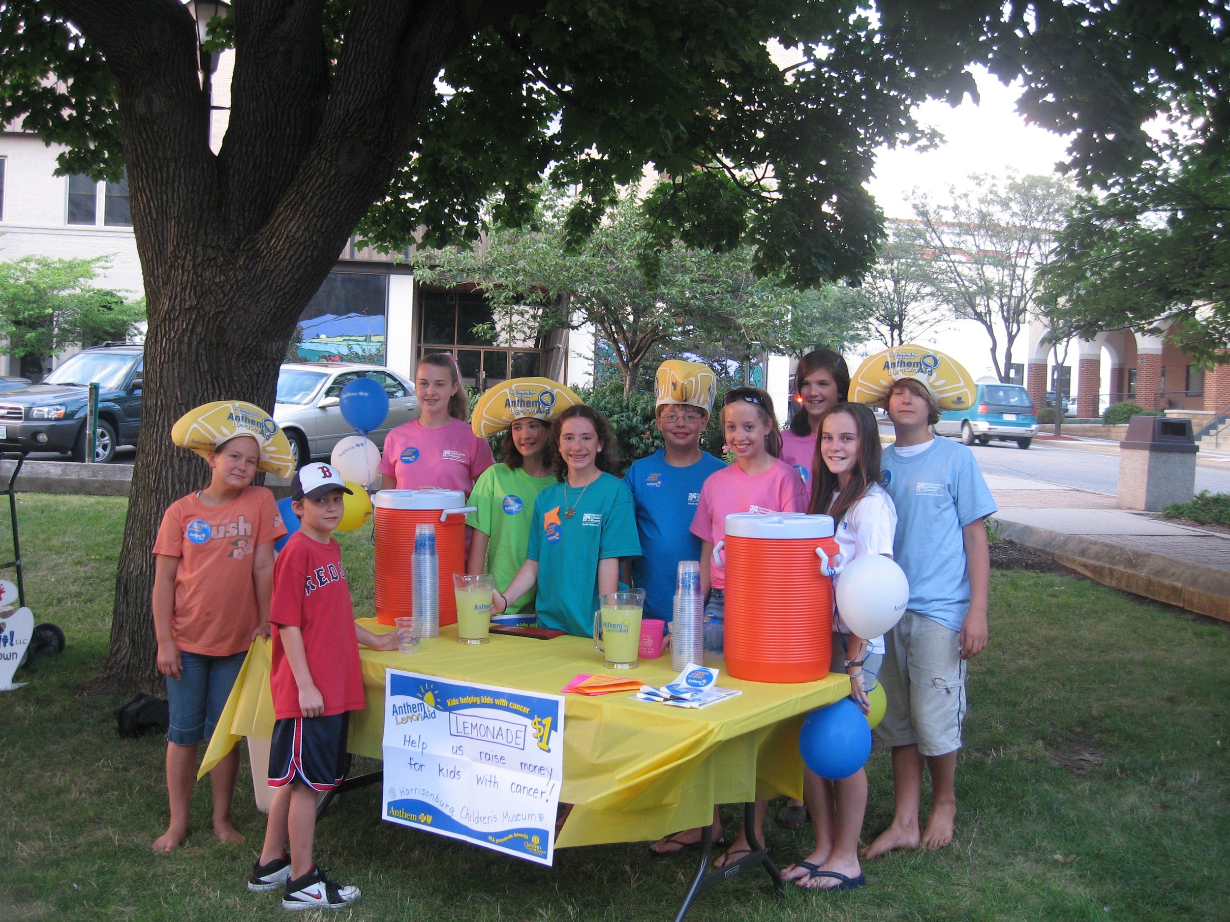  The Youth Advisory Board was very active. They loved selling lemonade at the local Friday night music events to benefit pediatric cancer patients.  