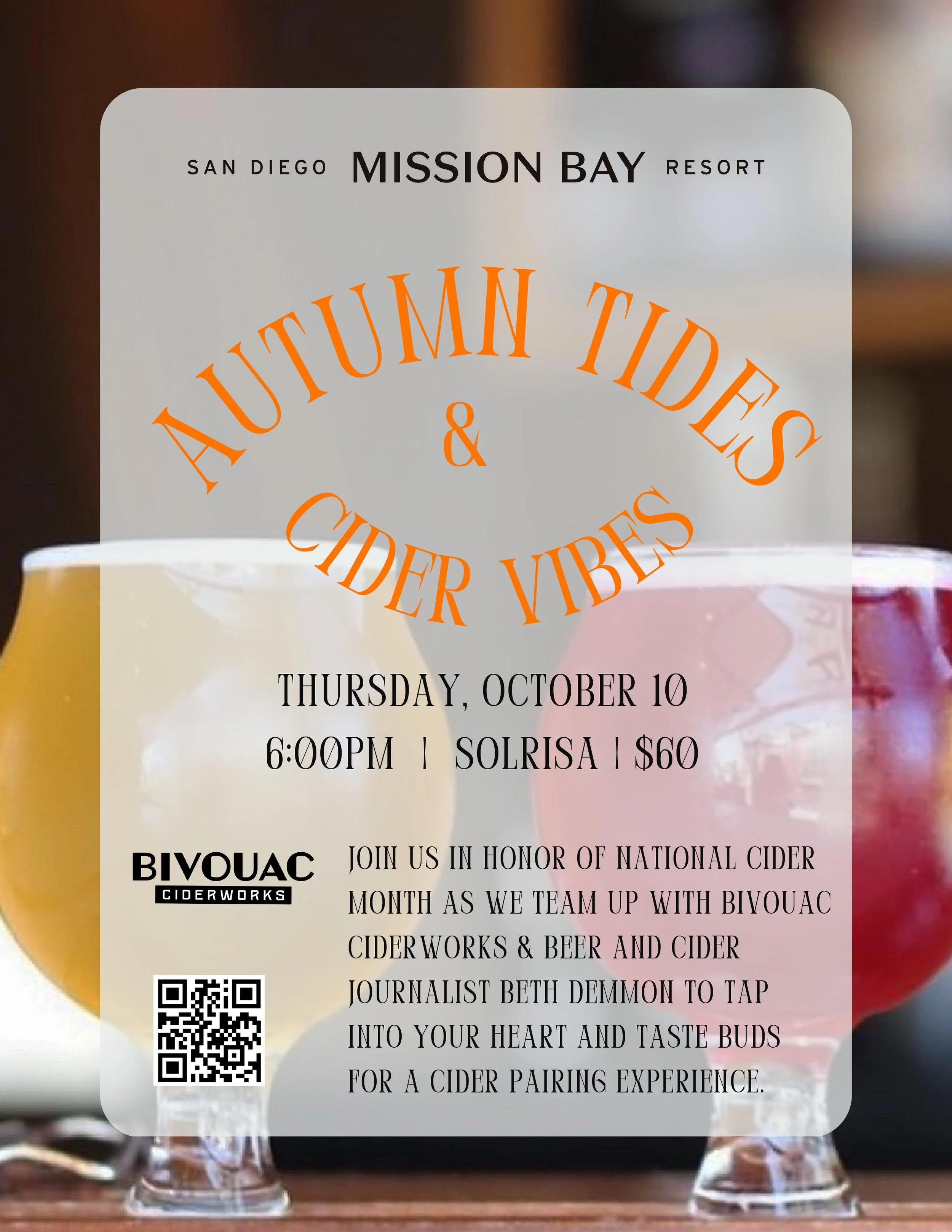 Autumn Tides &amp; Cider Vibes: A Cider and Food Pairing Event