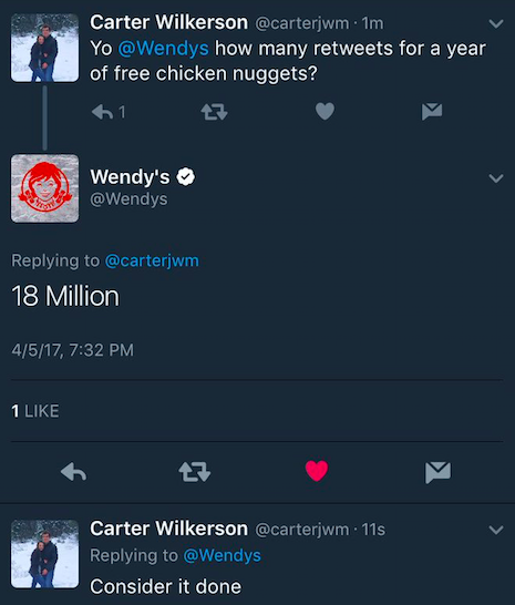 Spoiler alert: Carter gets his nuggs.