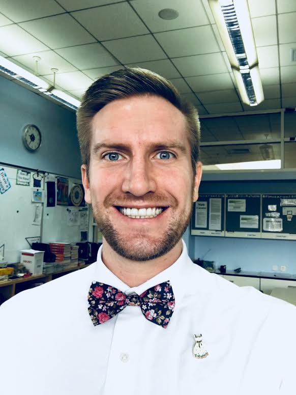 Challenged by his classroom topics and inspired by his wife's advocacy, Ryan is wearing ties & bow-ties as a part of Dressember this year.