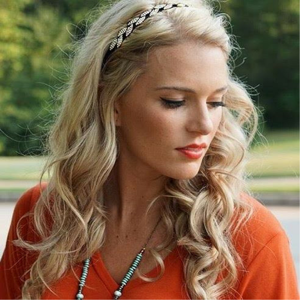 Headbands of Hope - Black Leaf Headband.png