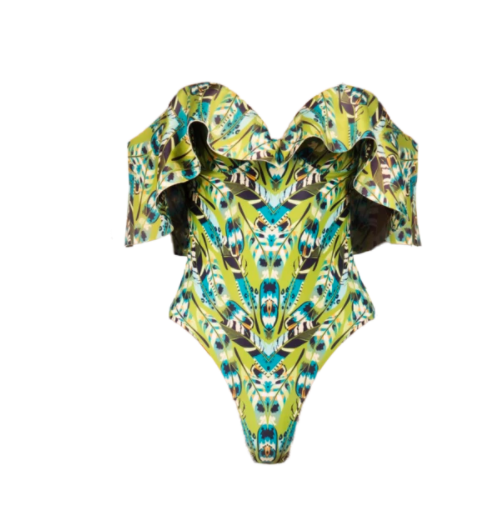 Andrea Iyamah Carly Off Shoulder One Piece Swimsuit Andrea Iyamah Carly Off Shoulder One Piece Swimsuit