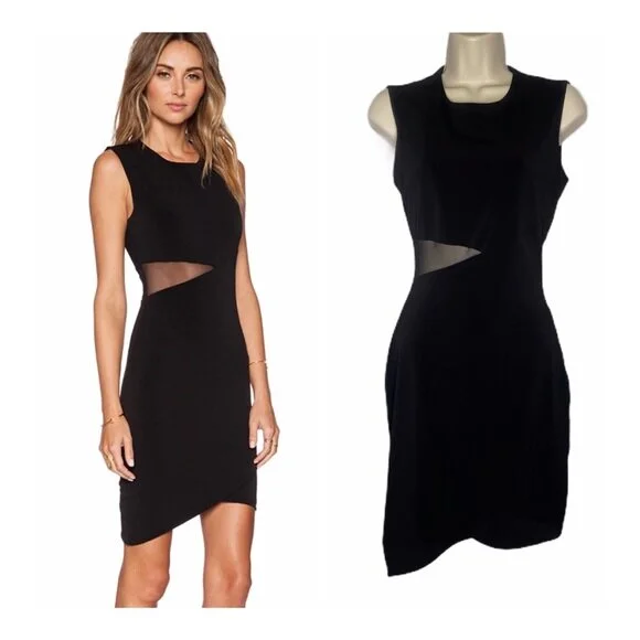 James Black Sheer Cutout Dress