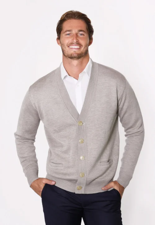 Merino Wool Button Cardigan