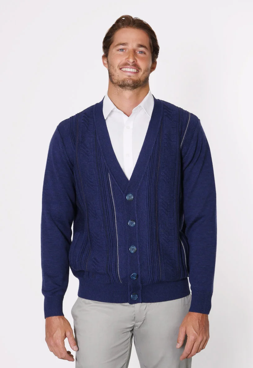 merino wool cardigan mens