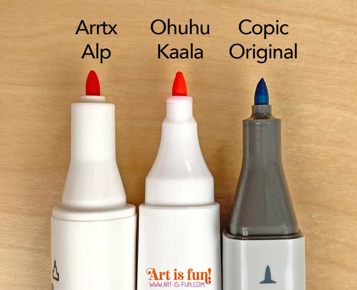 Ohuhu Brush Markers vs Copic Brush Markers - Marker Review 