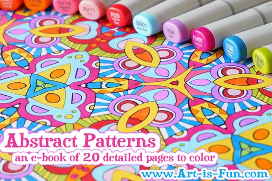 Abstract Patterns Coloring Pages - Printable E-Book of Detailed ...