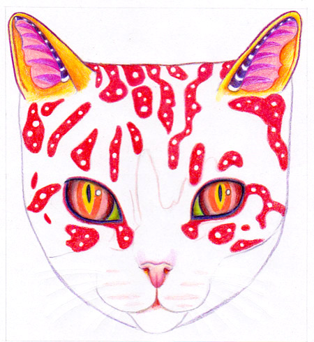 Cat drawing color hi-res stock photography and images - Alamy